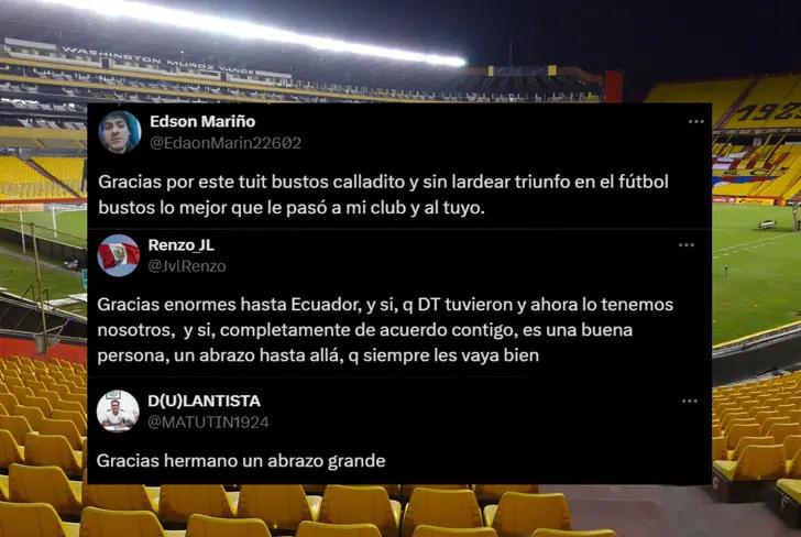 Comentarios de los hinchas de Universitario para Barcelona SC (Foto tomada de: X)&nbsp;