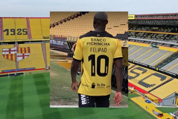 Felipe Caicedo camiseta Barcelona SC (Foto tomada de: X)