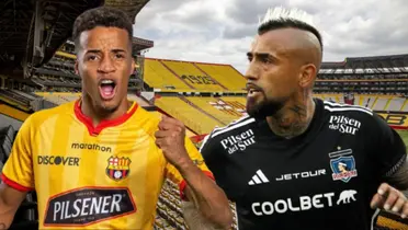 Byron Castillo y Arturo Vidal (Foto tomada de: Primicias/Chilevisión/Barcelona SC)